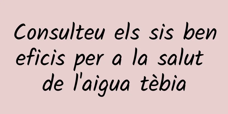 Consulteu els sis beneficis per a la salut de l'aigua tèbia