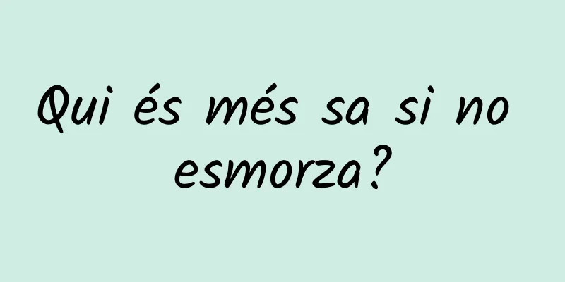 Qui és més sa si no esmorza?
