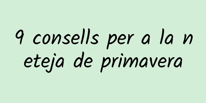 9 consells per a la neteja de primavera