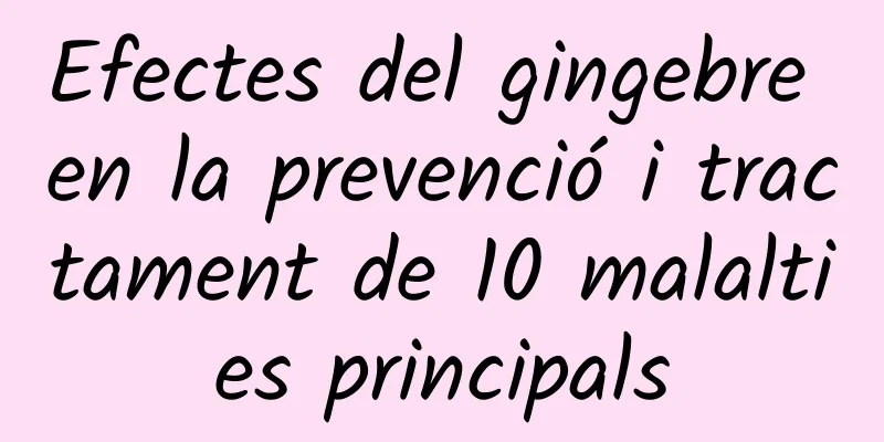 Efectes del gingebre en la prevenció i tractament de 10 malalties principals