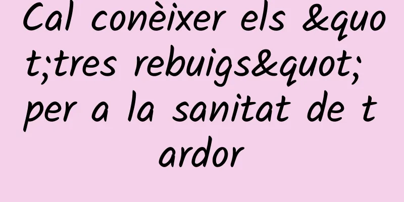 Cal conèixer els "tres rebuigs" per a la sanitat de tardor