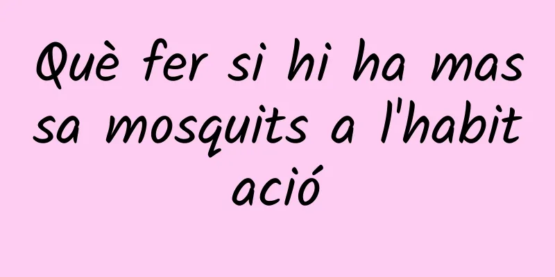 Què fer si hi ha massa mosquits a l'habitació