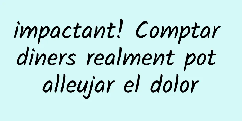 impactant! Comptar diners realment pot alleujar el dolor