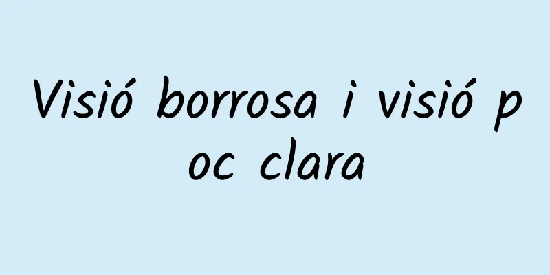 Visió borrosa i visió poc clara