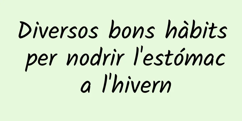 Diversos bons hàbits per nodrir l'estómac a l'hivern