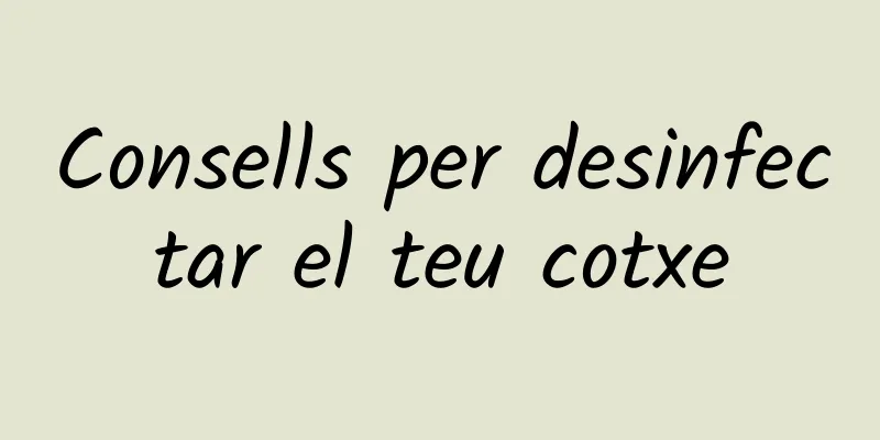 Consells per desinfectar el teu cotxe