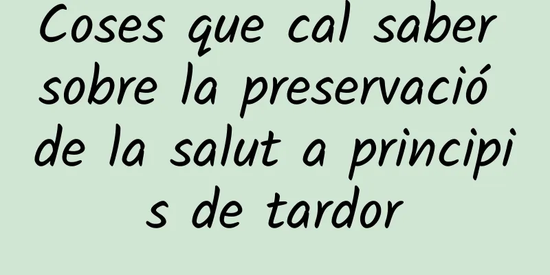 Coses que cal saber sobre la preservació de la salut a principis de tardor