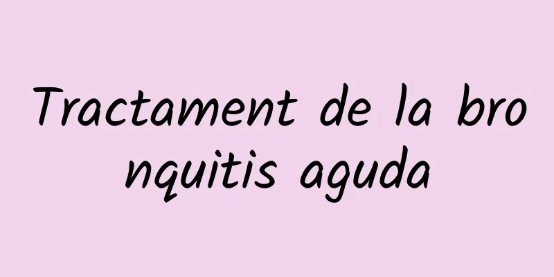Tractament de la bronquitis aguda