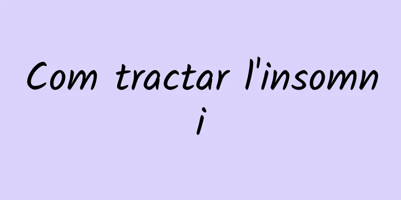 Com tractar l'insomni