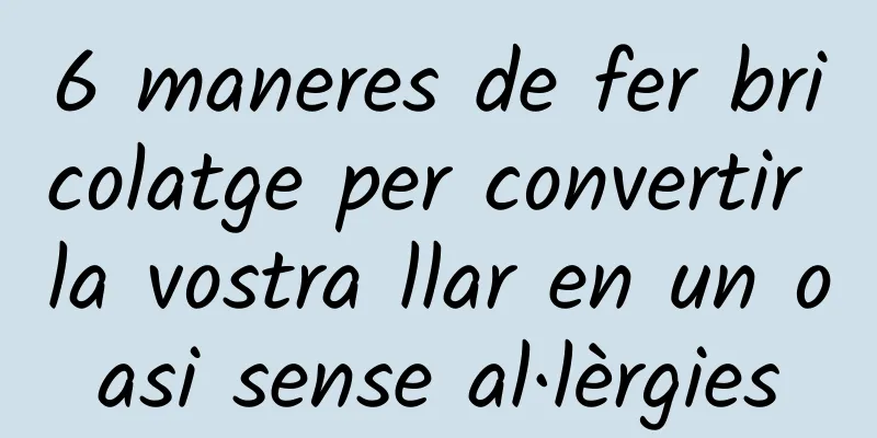 6 maneres de fer bricolatge per convertir la vostra llar en un oasi sense al·lèrgies