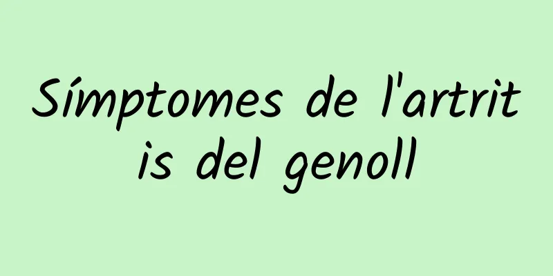 Símptomes de l'artritis del genoll