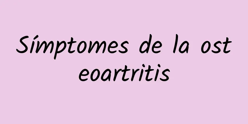 Símptomes de la osteoartritis