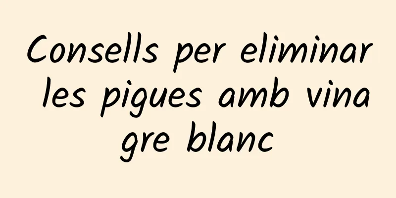 Consells per eliminar les pigues amb vinagre blanc