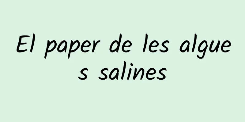 El paper de les algues salines