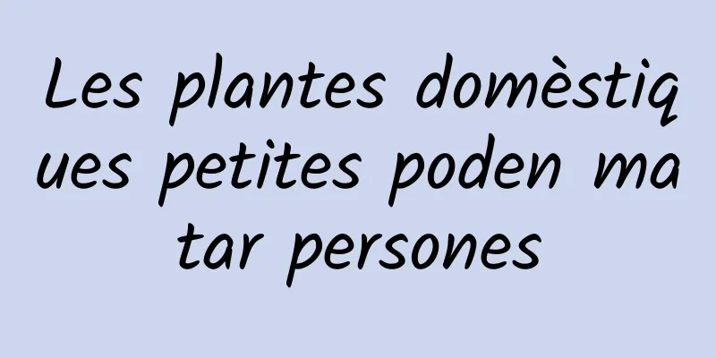 Les plantes domèstiques petites poden matar persones