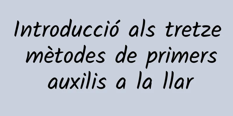 Introducció als tretze mètodes de primers auxilis a la llar