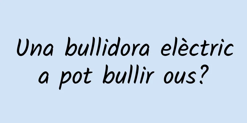 Una bullidora elèctrica pot bullir ous?