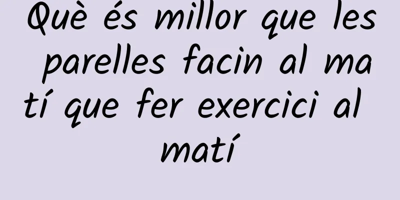 Què és millor que les parelles facin al matí que fer exercici al matí