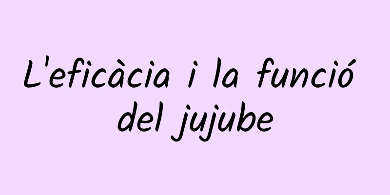 L'eficàcia i la funció del jujube