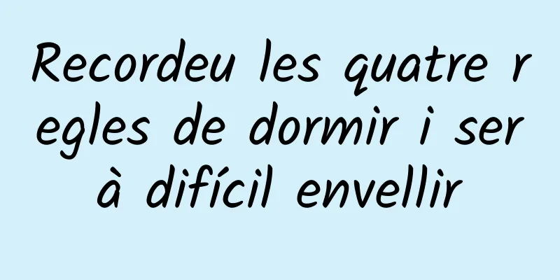 Recordeu les quatre regles de dormir i serà difícil envellir