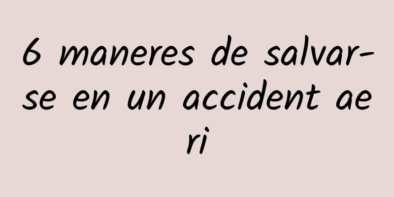6 maneres de salvar-se en un accident aeri