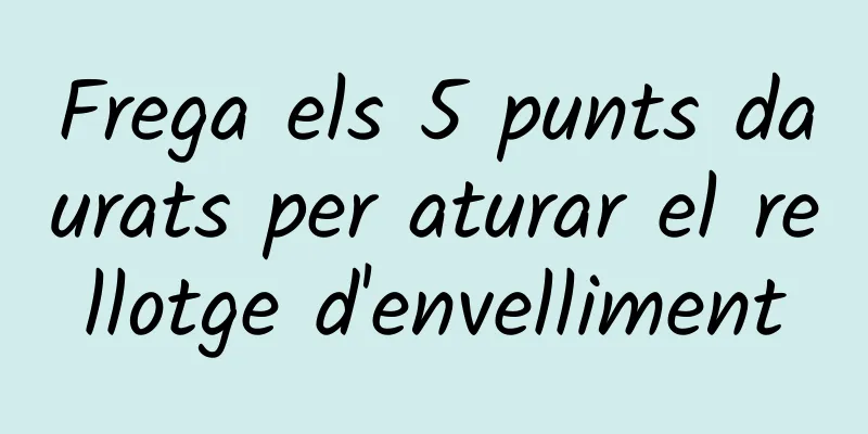 Frega els 5 punts daurats per aturar el rellotge d'envelliment
