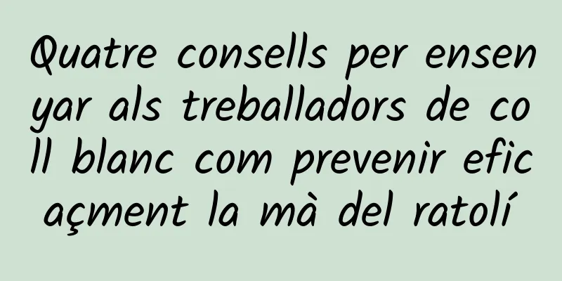 Quatre consells per ensenyar als treballadors de coll blanc com prevenir eficaçment la mà del ratolí
