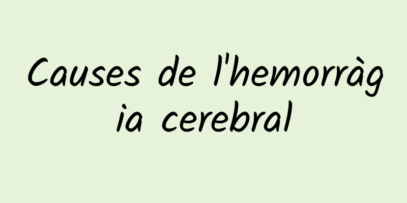 Causes de l'hemorràgia cerebral