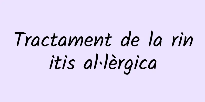 Tractament de la rinitis al·lèrgica