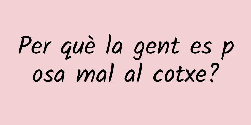 Per què la gent es posa mal al cotxe?