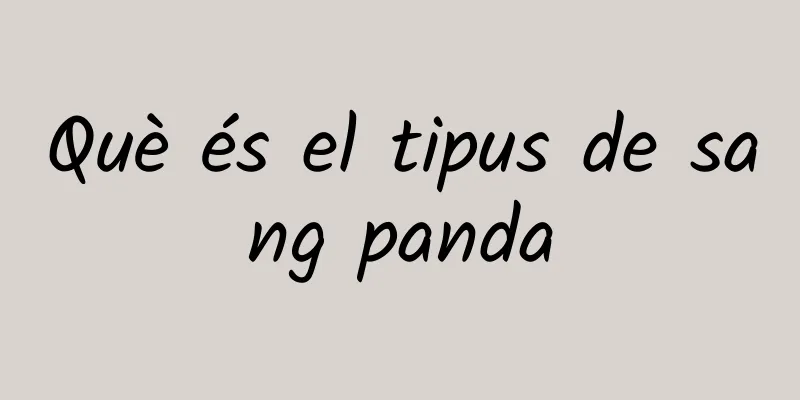 Què és el tipus de sang panda