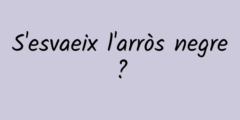 S'esvaeix l'arròs negre?