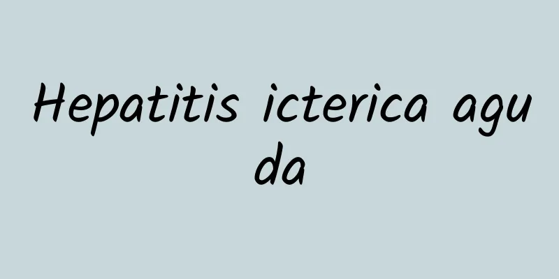 Hepatitis icterica aguda