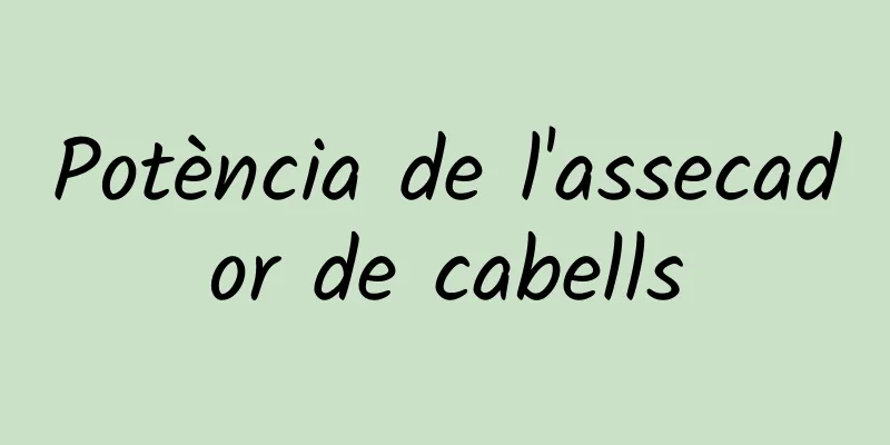 Potència de l'assecador de cabells