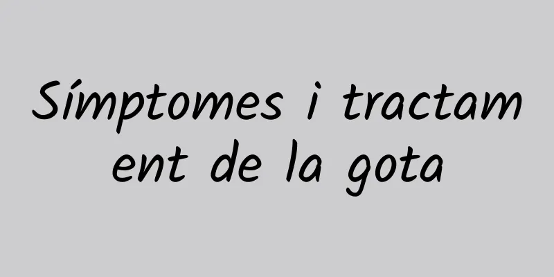 Símptomes i tractament de la gota
