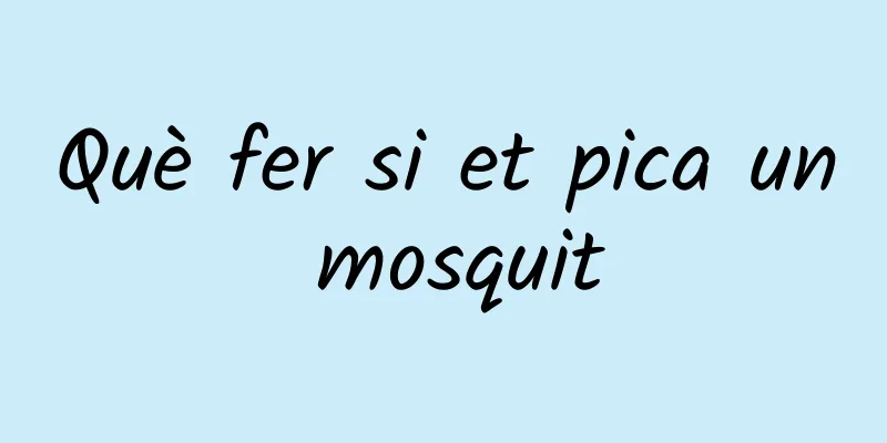 Què fer si et pica un mosquit