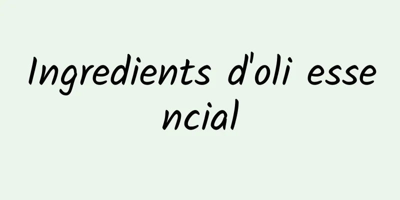 Ingredients d'oli essencial