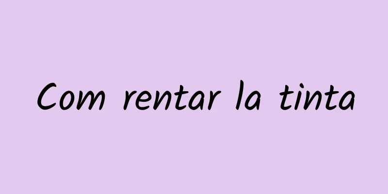 Com rentar la tinta