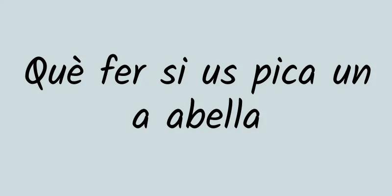 Què fer si us pica una abella