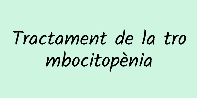 Tractament de la trombocitopènia