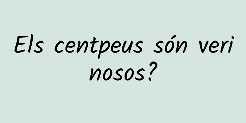Els centpeus són verinosos?