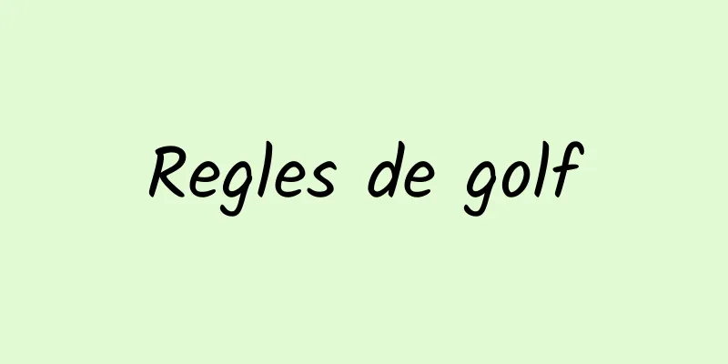 Regles de golf