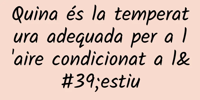 Quina és la temperatura adequada per a l'aire condicionat a l'estiu