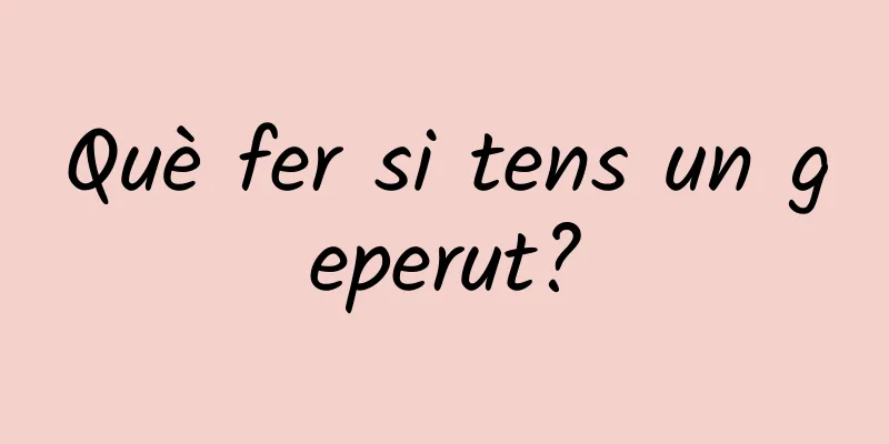 Què fer si tens un geperut?