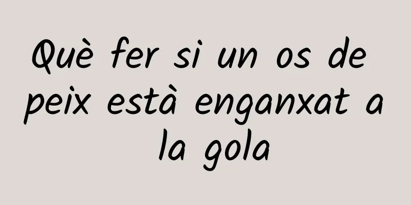 Què fer si un os de peix està enganxat a la gola