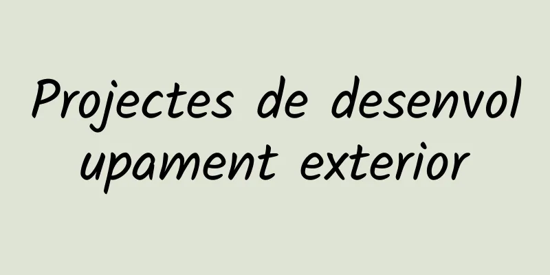 Projectes de desenvolupament exterior