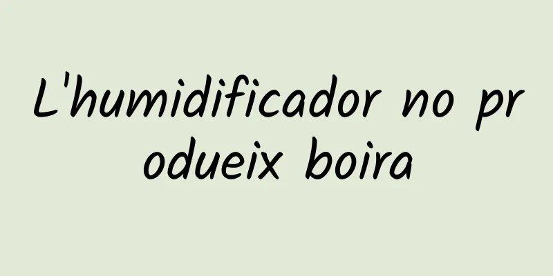 L'humidificador no produeix boira