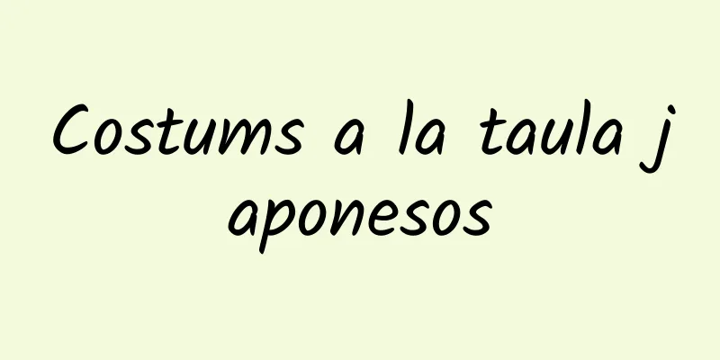 Costums a la taula japonesos