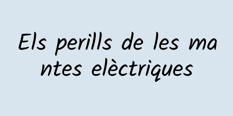 Els perills de les mantes elèctriques