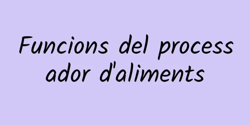 Funcions del processador d'aliments